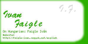 ivan faigle business card